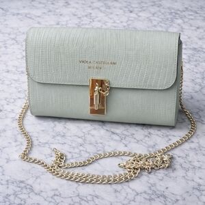 Viola Castellani Milano Lizard Embossed Crossbody Bag